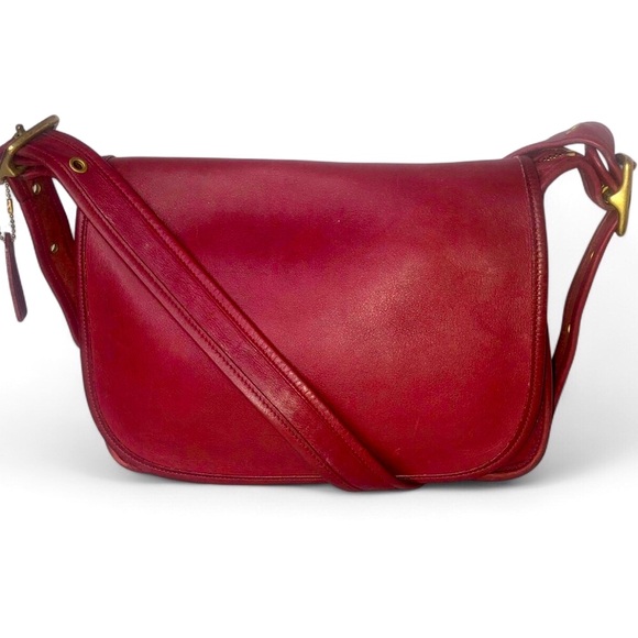 COACH PATRICIA SCHNEIDER'S Red Glove Tanned Crossbody Shoulder Bag VTG 9951 COA - Picture 17 of 17